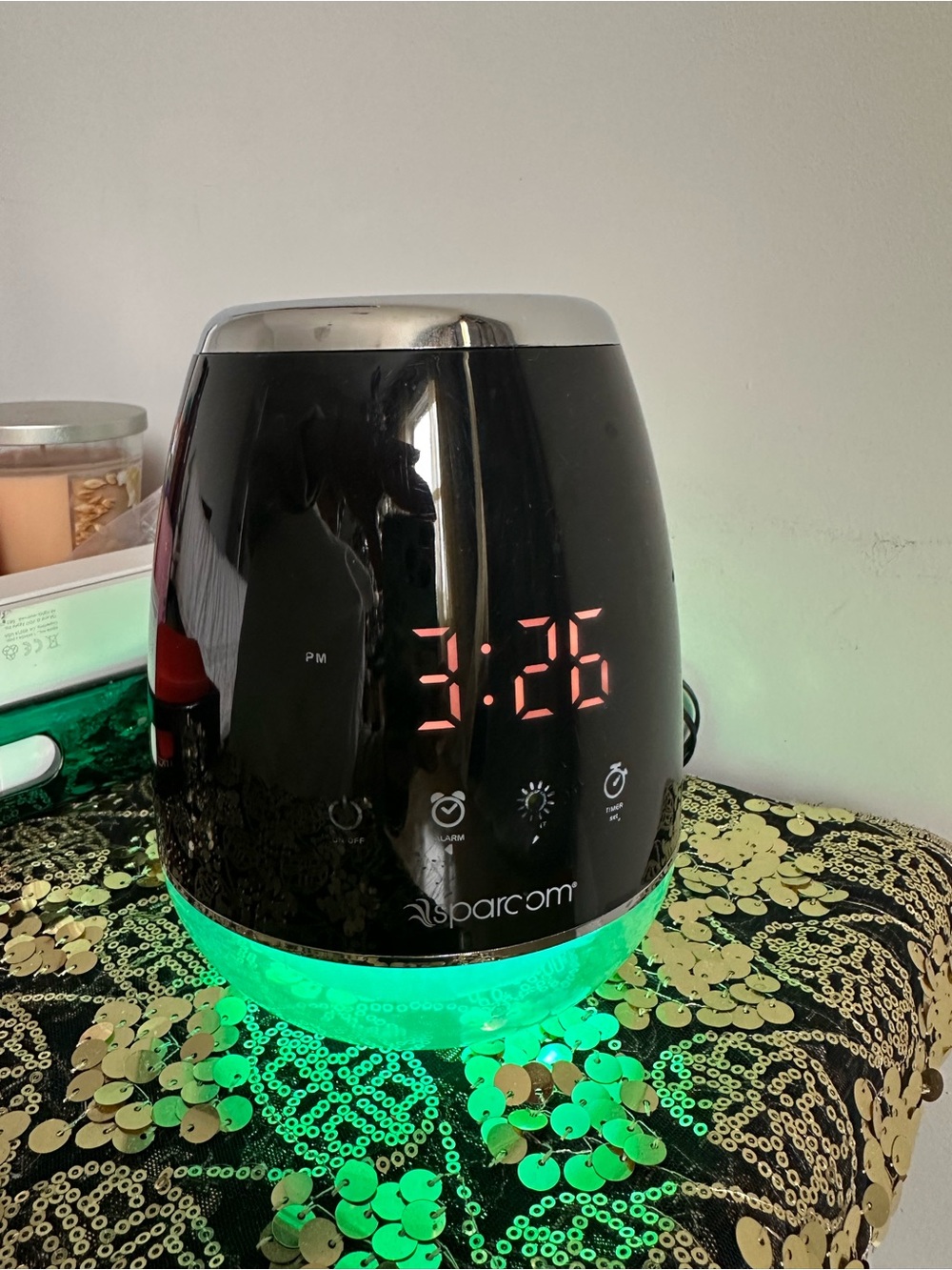Sparcom Digital Alarm Clock & Misting Diffuser.